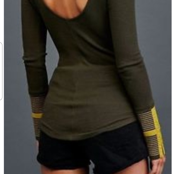 Free People Navy Green Thermal XS - Picture 5 of 5